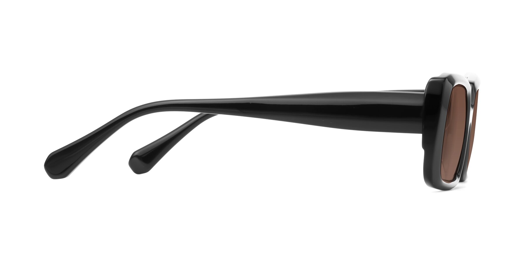 Side of Board in Black with Brown Tinted Lenses