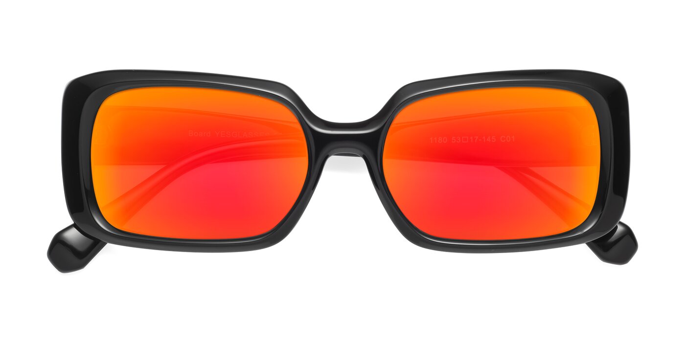 Board - Black Flash Mirrored Sunglasses