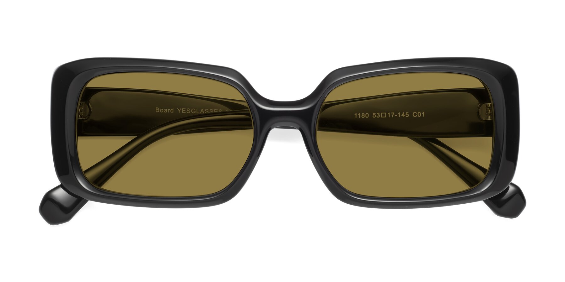 Folded Front of Board in Black with Brown Polarized Lenses