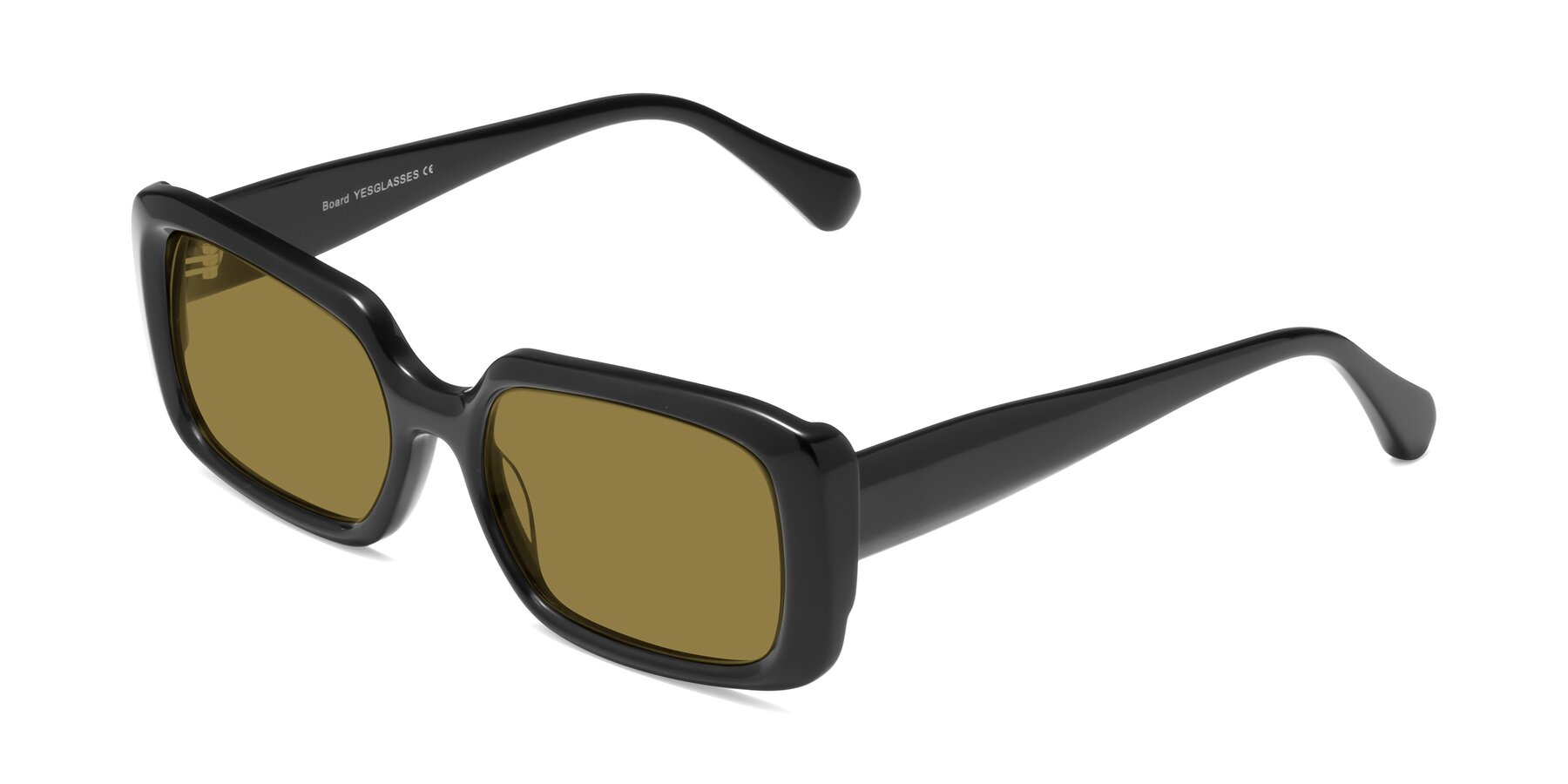 Angle of Board in Black with Brown Polarized Lenses