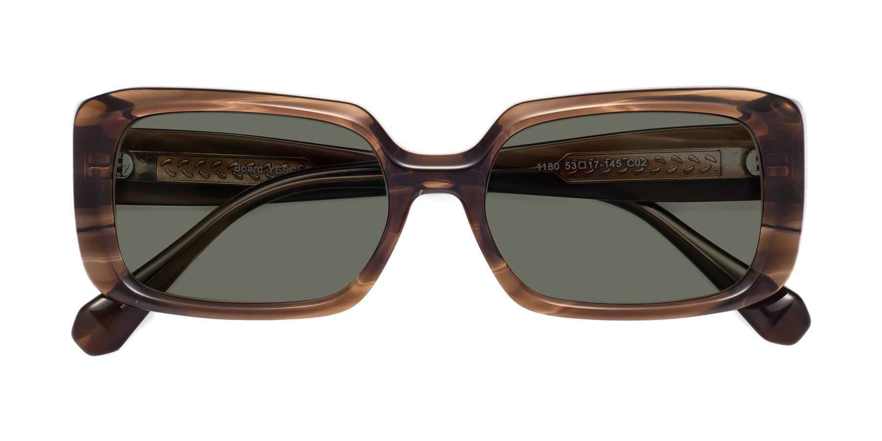 Folded Front of Board in Coffee with Gray Polarized Lenses