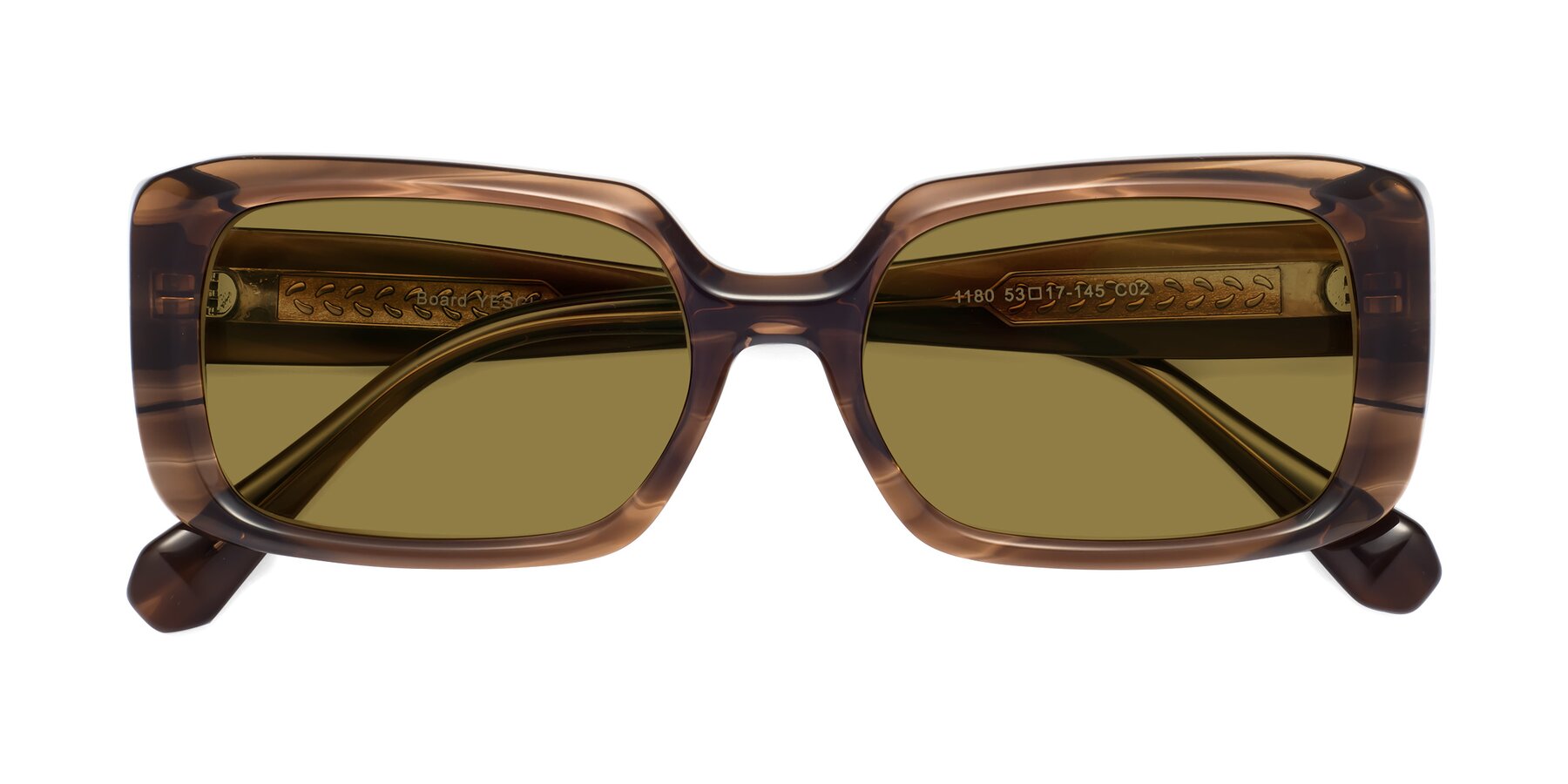 Folded Front of Board in Coffee with Brown Polarized Lenses