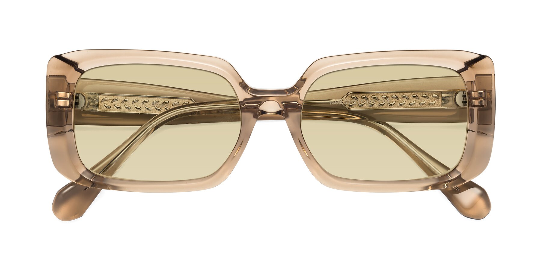 Folded Front of Board in Light Brown with Light Champagne Tinted Lenses