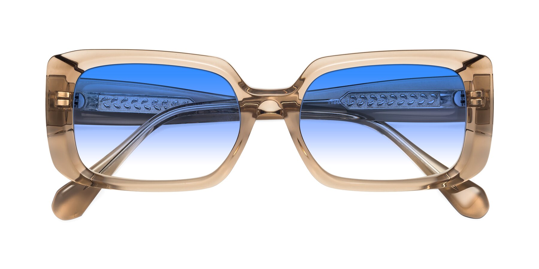 Folded Front of Board in Light Brown with Blue Gradient Lenses