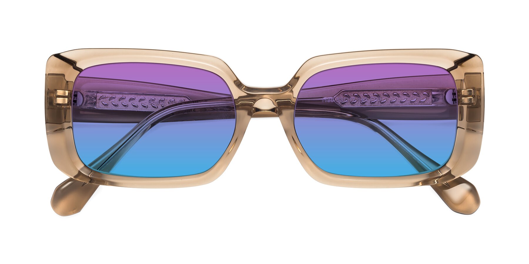 Folded Front of Board in Light Brown with Purple / Blue Gradient Lenses