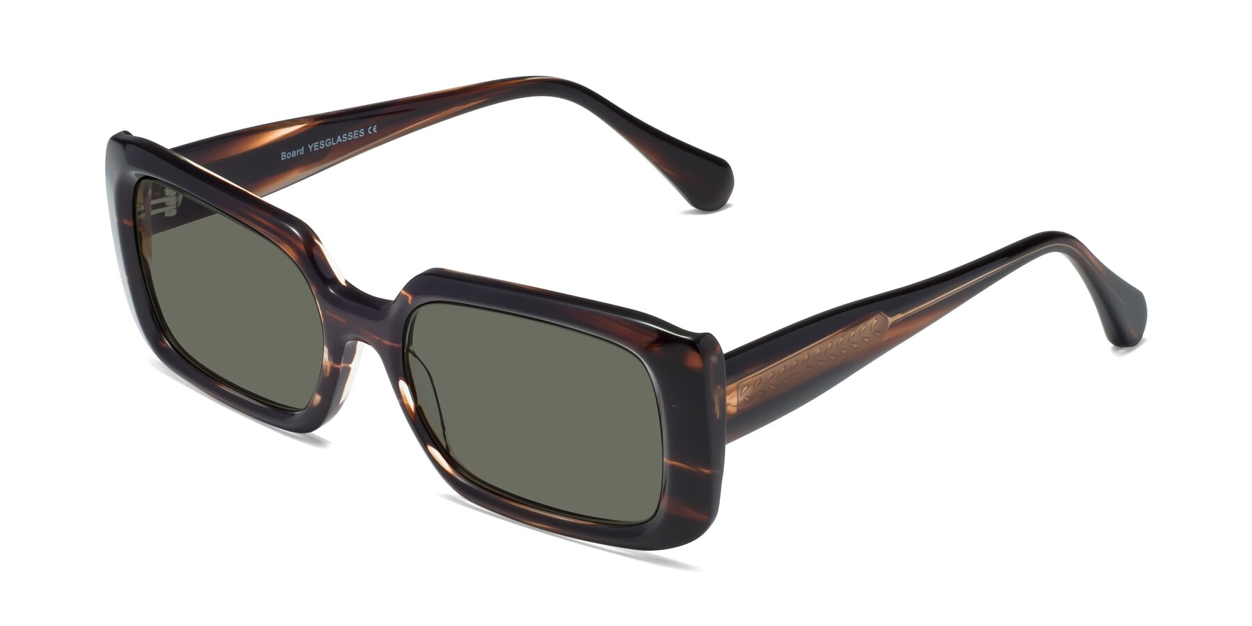 Angle of Board in Deep Brown with Gray Polarized Lenses