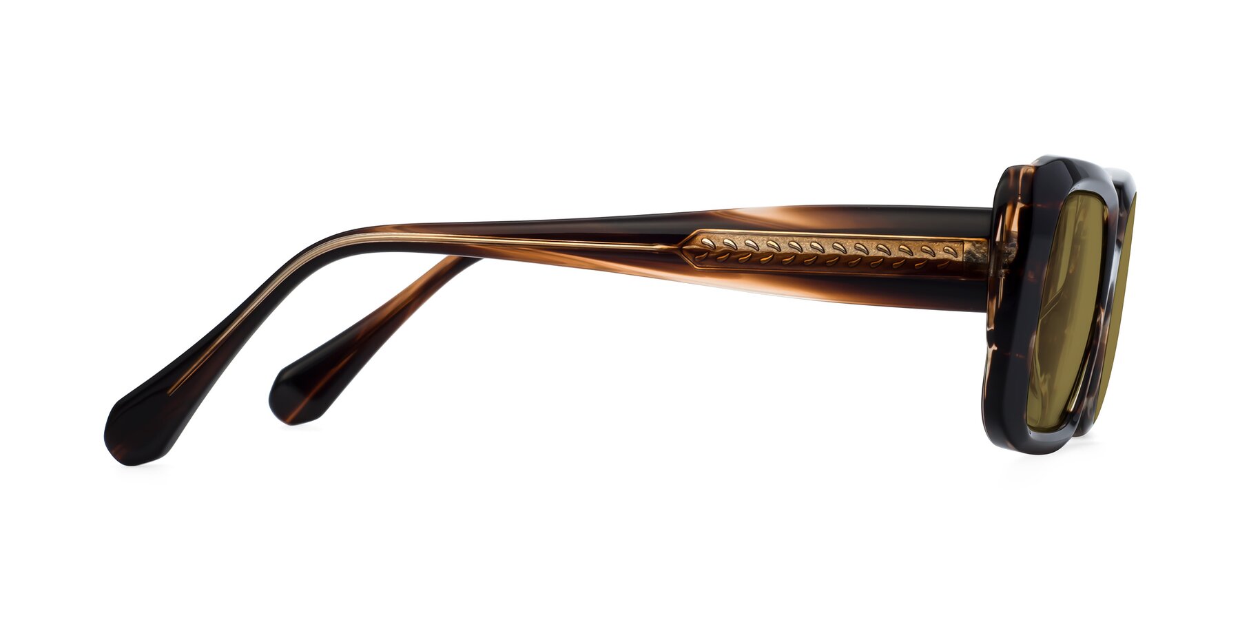 Side of Board in Deep Brown with Brown Polarized Lenses