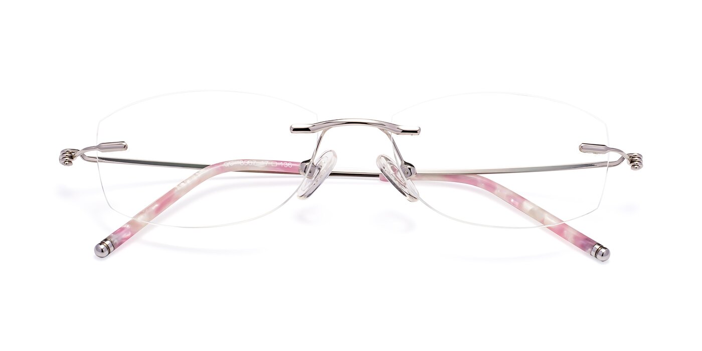 8587A - Silver / Pink Reading Glasses