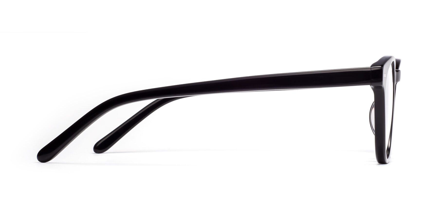 Side of Blaze in Black with Clear Reading Eyeglass Lenses