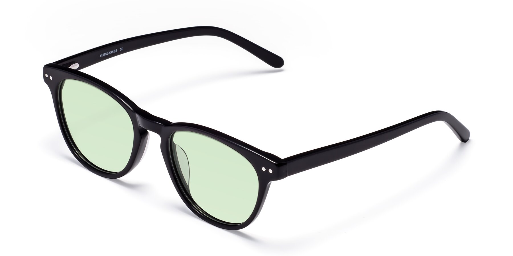 Angle of Blaze in Black with Light Green Tinted Lenses