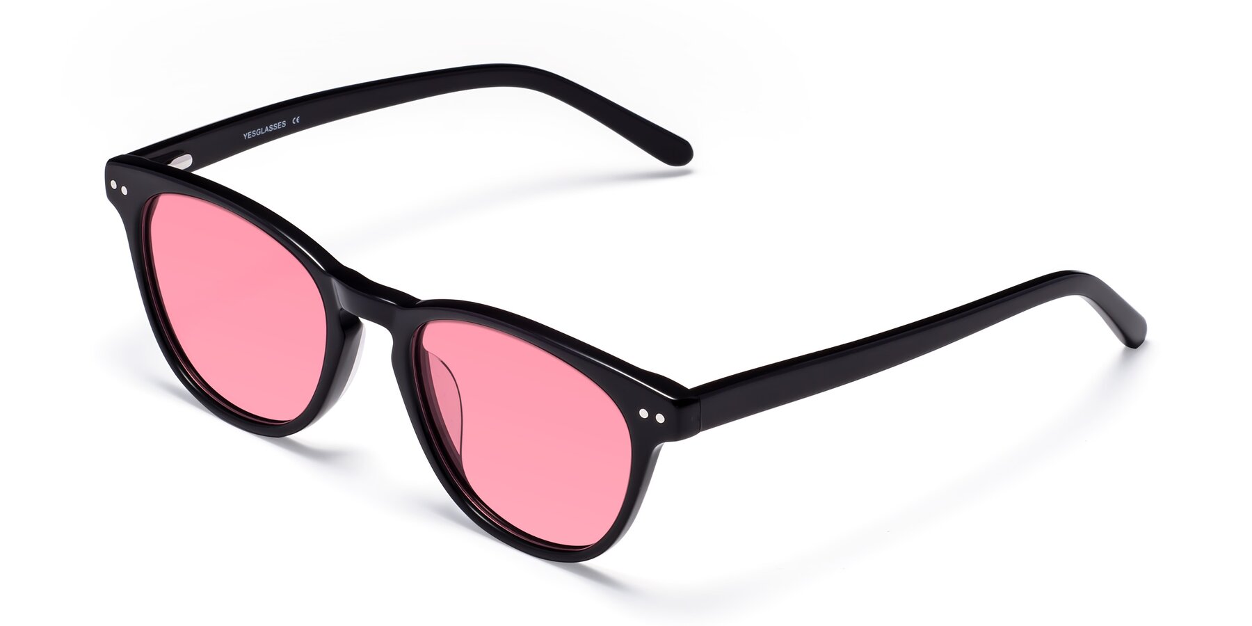 Angle of Blaze in Black with Pink Tinted Lenses