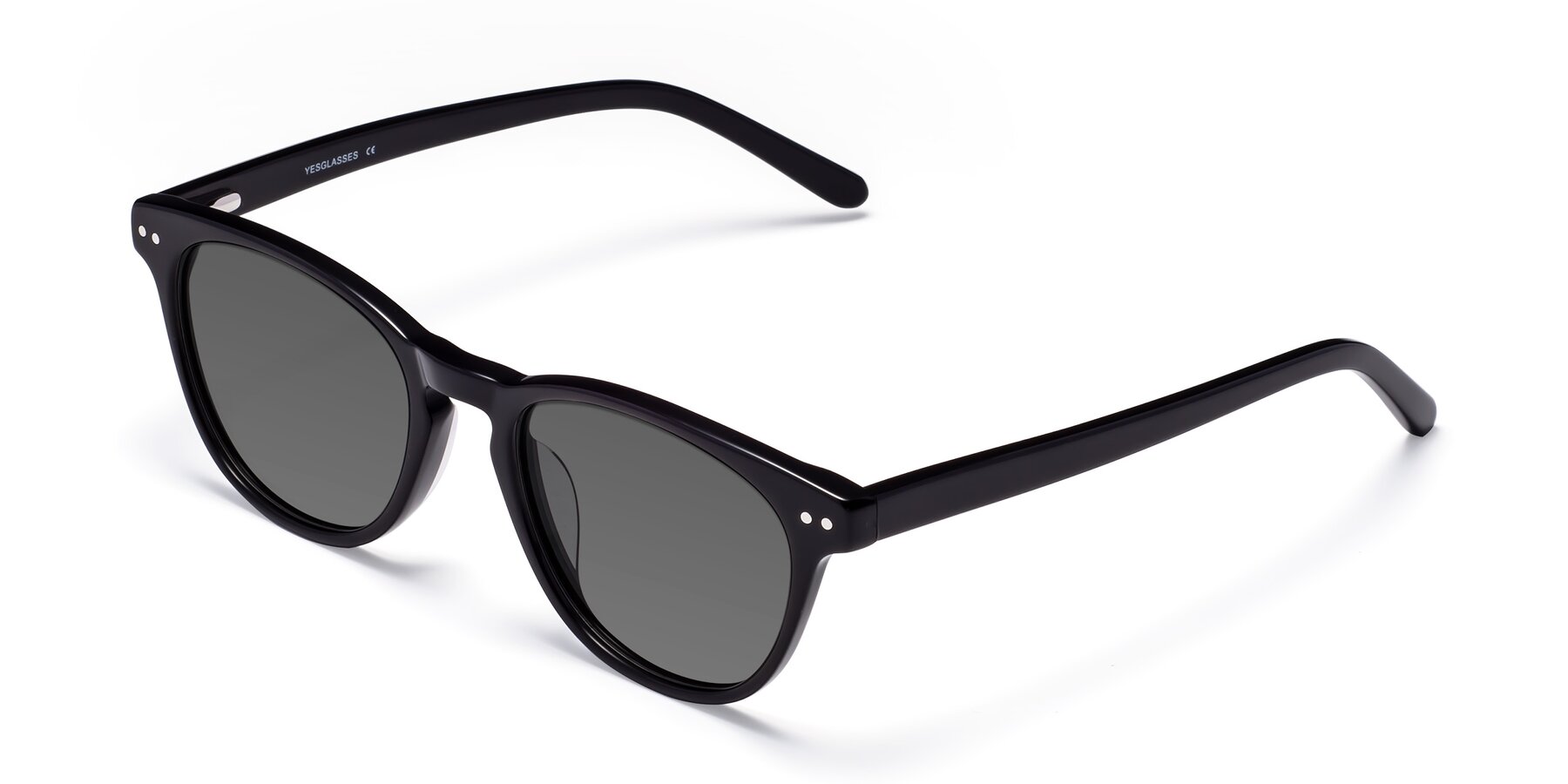 Angle of Blaze in Black with Medium Gray Tinted Lenses
