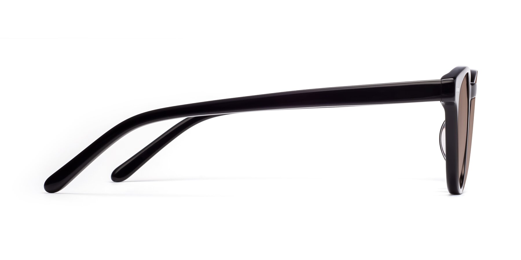 Side of Blaze in Black with Medium Brown Tinted Lenses
