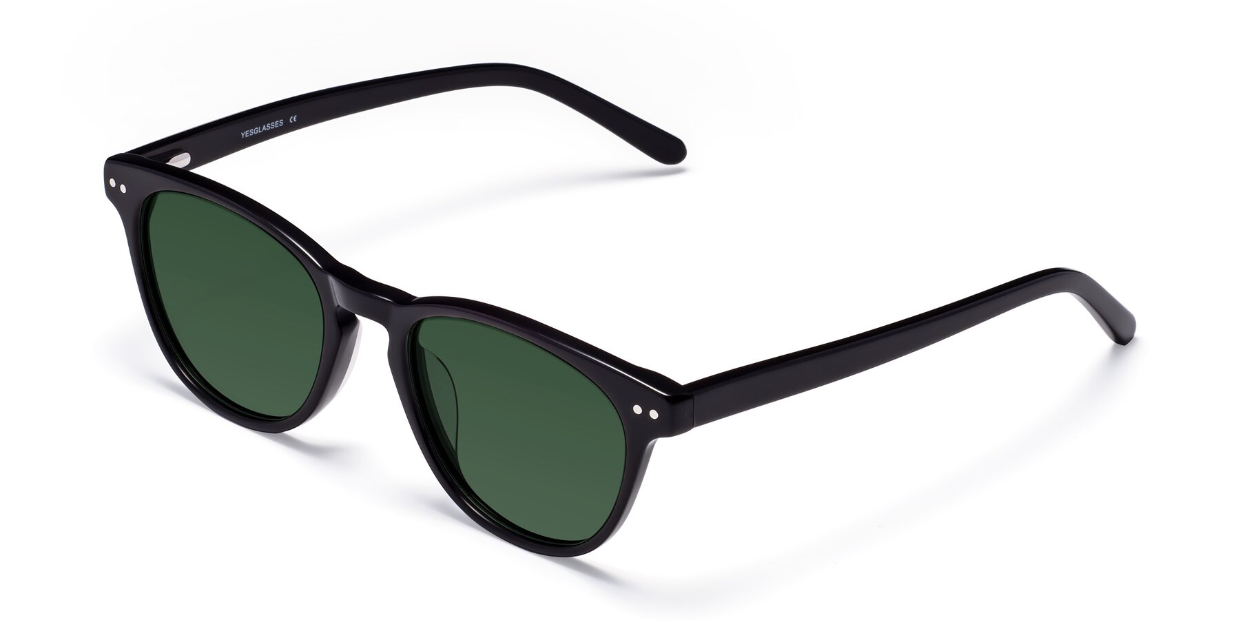 Angle of Blaze in Black with Green Tinted Lenses