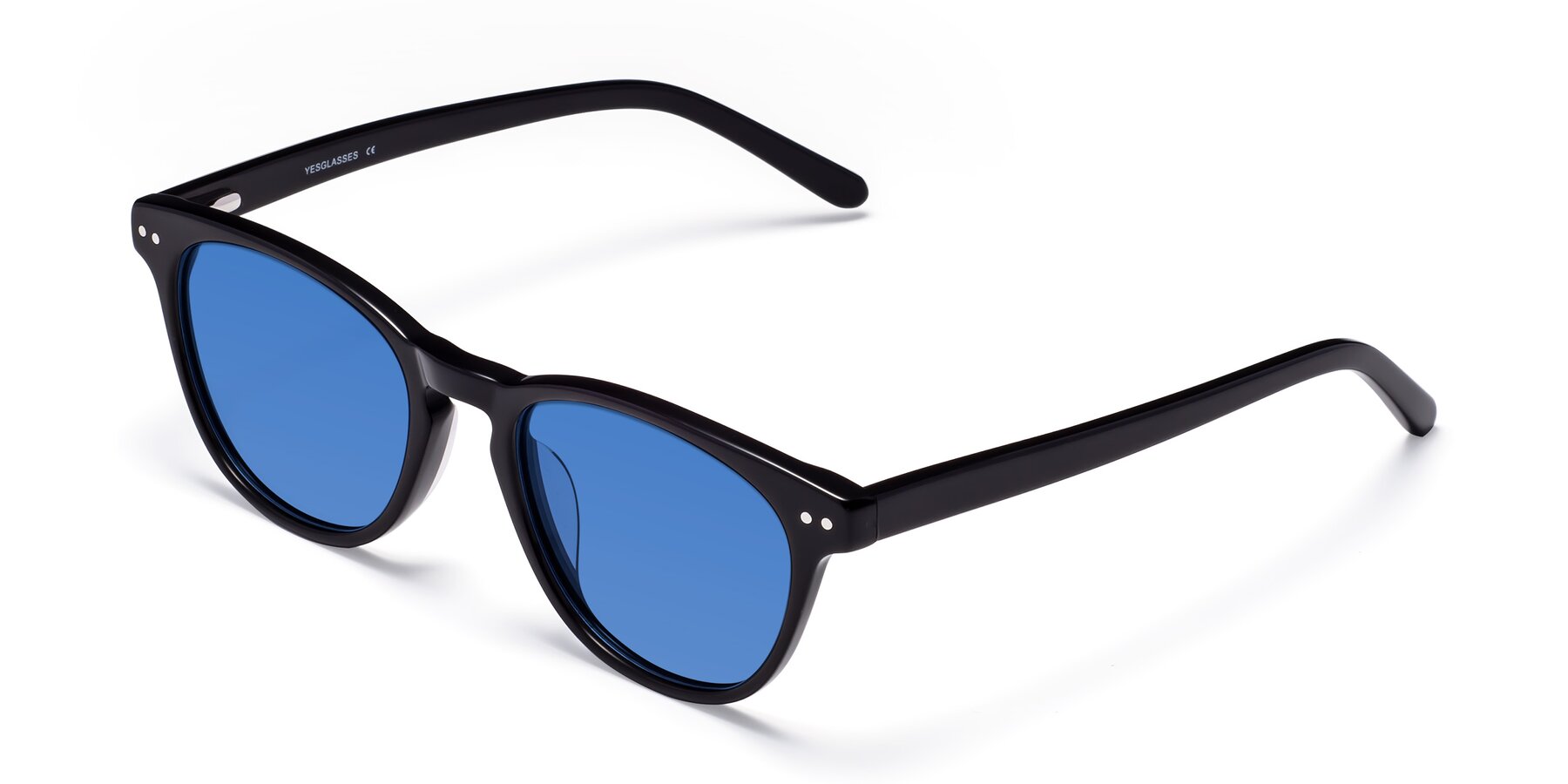 Angle of Blaze in Black with Blue Tinted Lenses