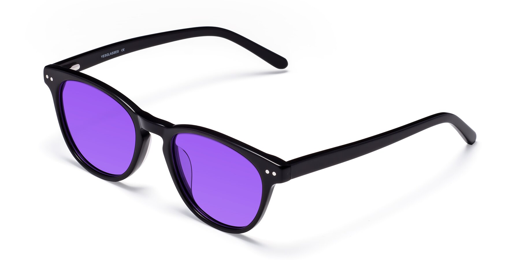 Angle of Blaze in Black with Purple Tinted Lenses