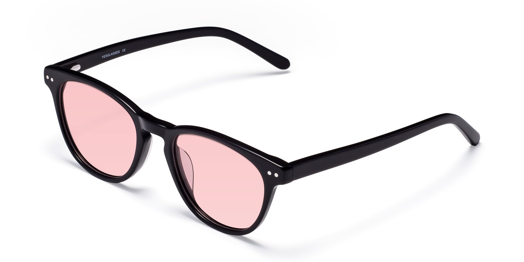 Angle of Blaze in Black with Light Garnet Tinted Lenses