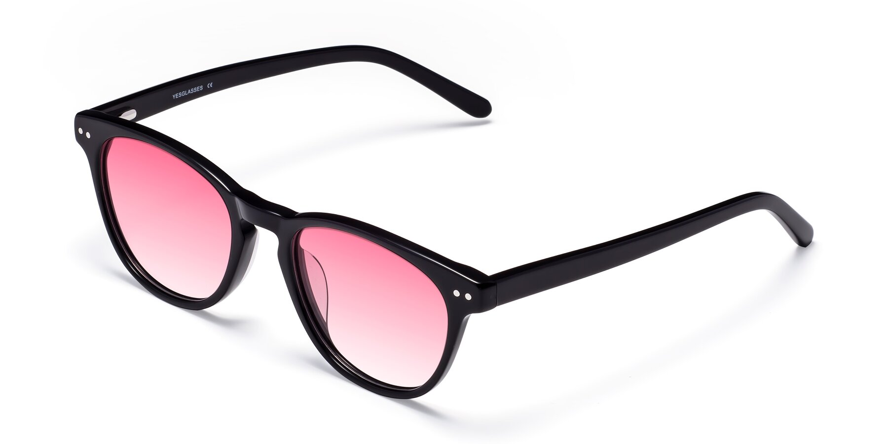 Angle of Blaze in Black with Pink Gradient Lenses