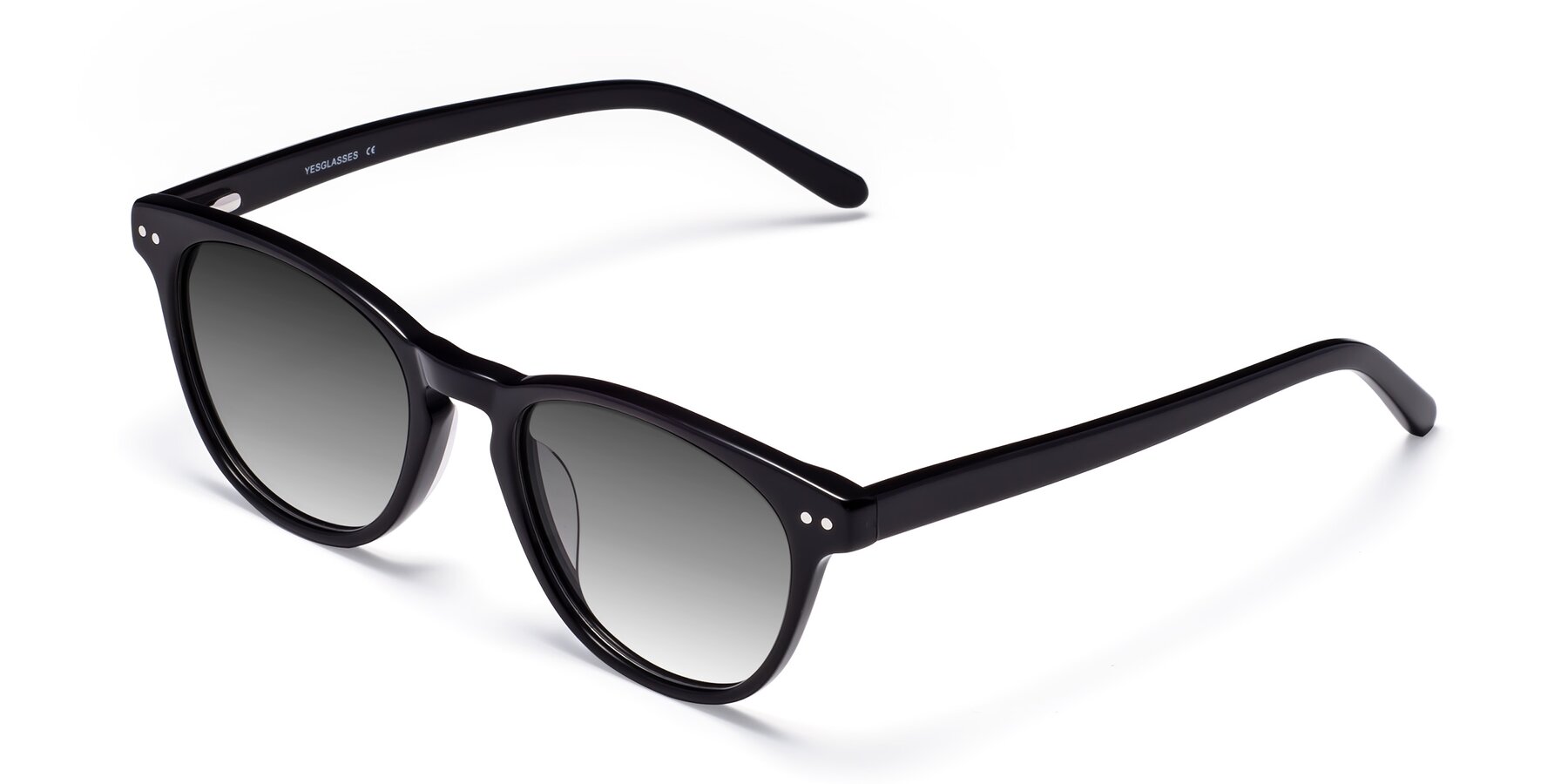 Angle of Blaze in Black with Gray Gradient Lenses