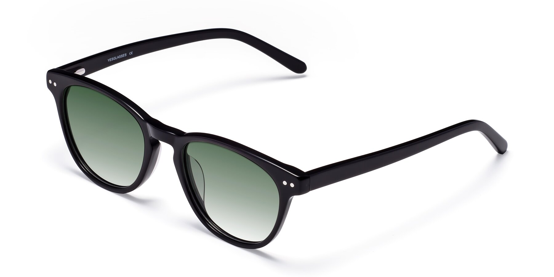 Angle of Blaze in Black with Green Gradient Lenses
