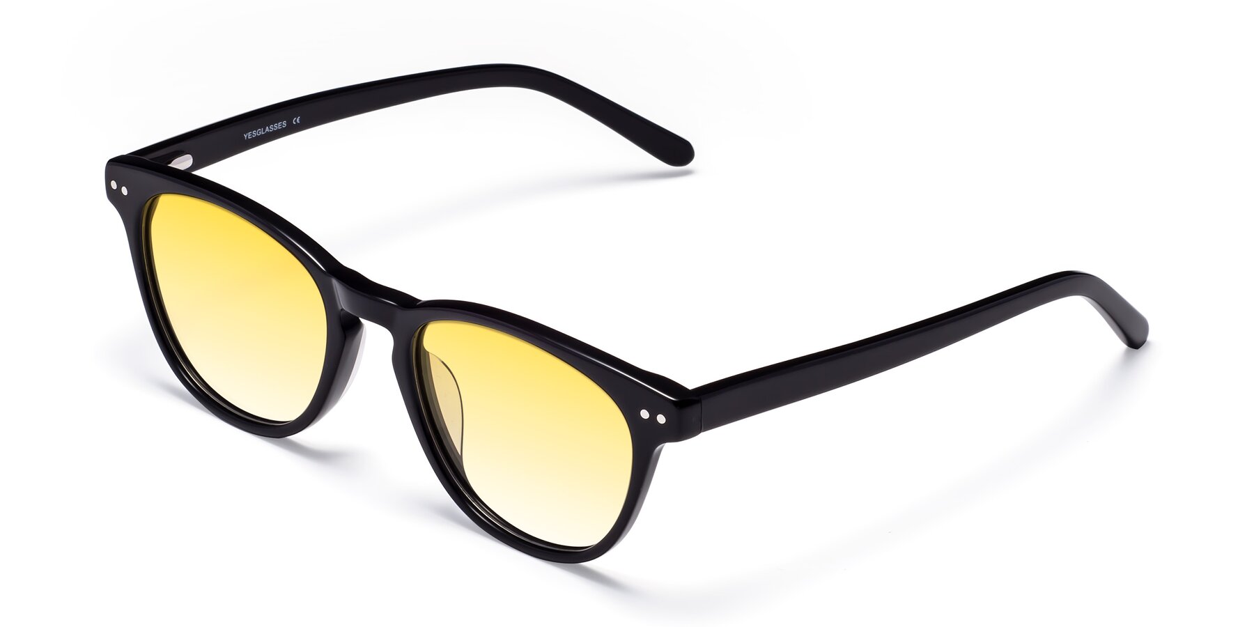 Angle of Blaze in Black with Yellow Gradient Lenses