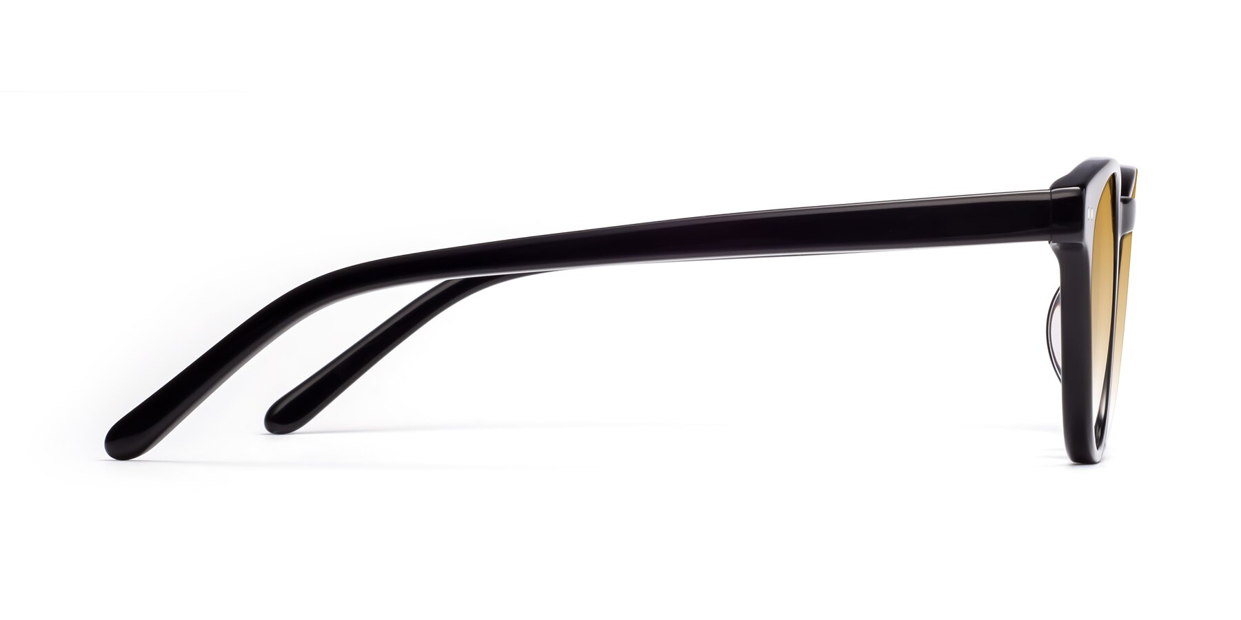 Side of Blaze in Black with Champagne Gradient Lenses