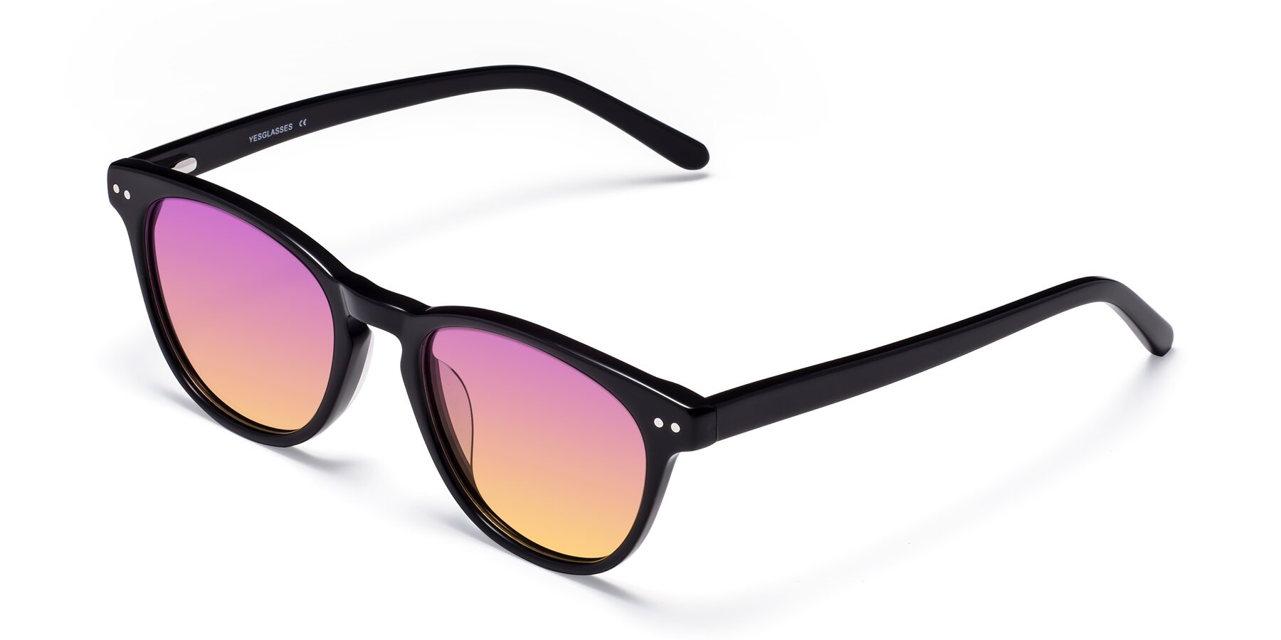 Angle of Blaze in Black with Purple / Yellow Gradient Lenses