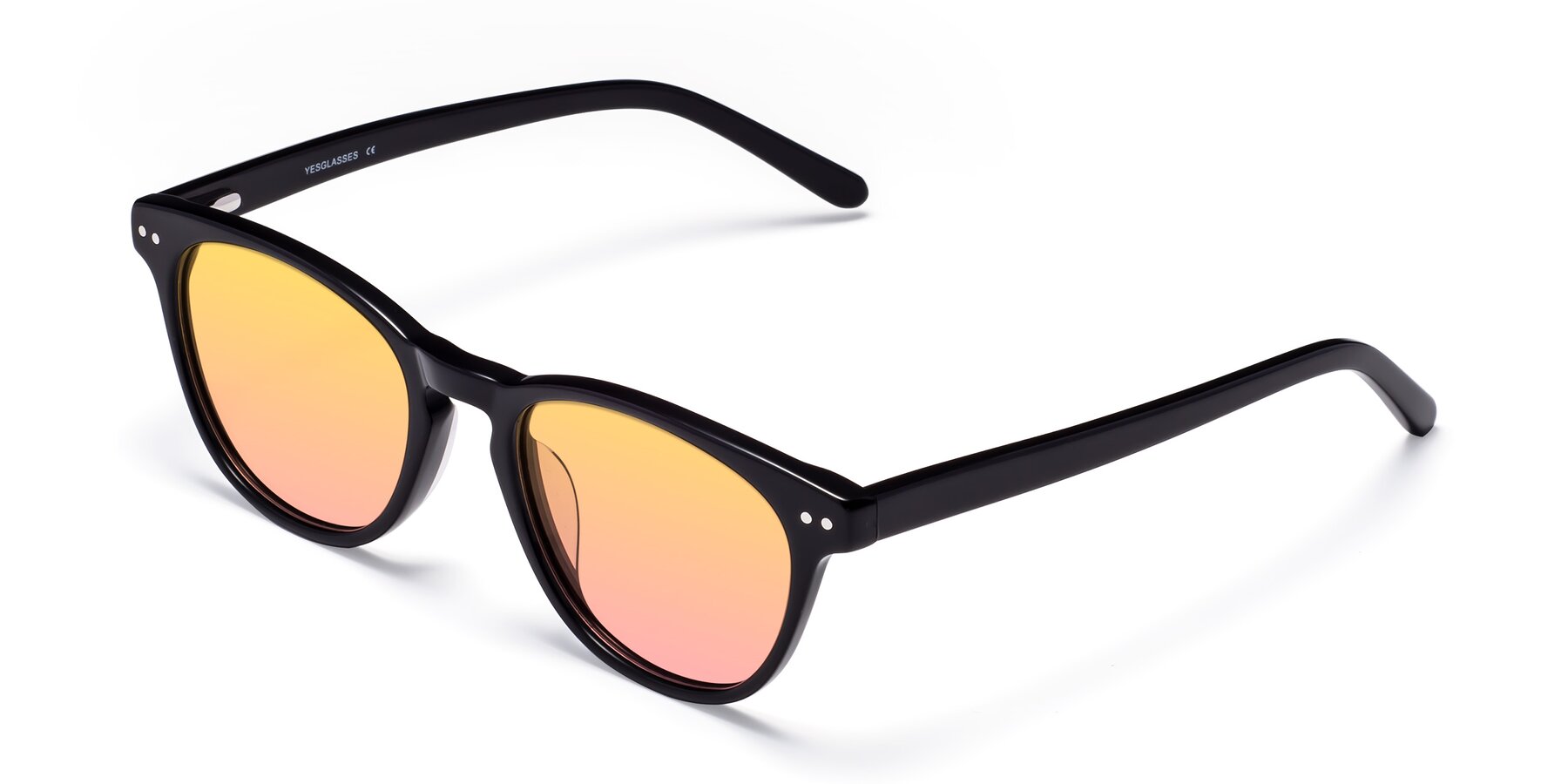 Angle of Blaze in Black with Yellow / Pink Gradient Lenses