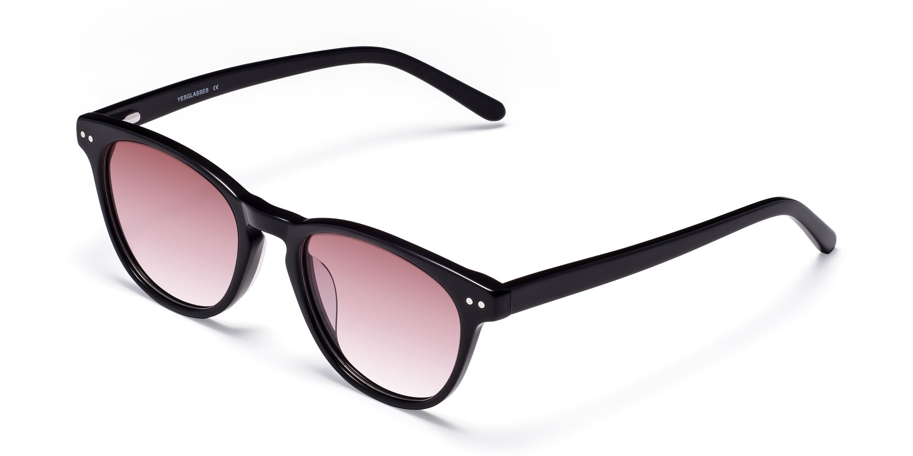 Angle of Blaze in Black with Garnet Gradient Lenses