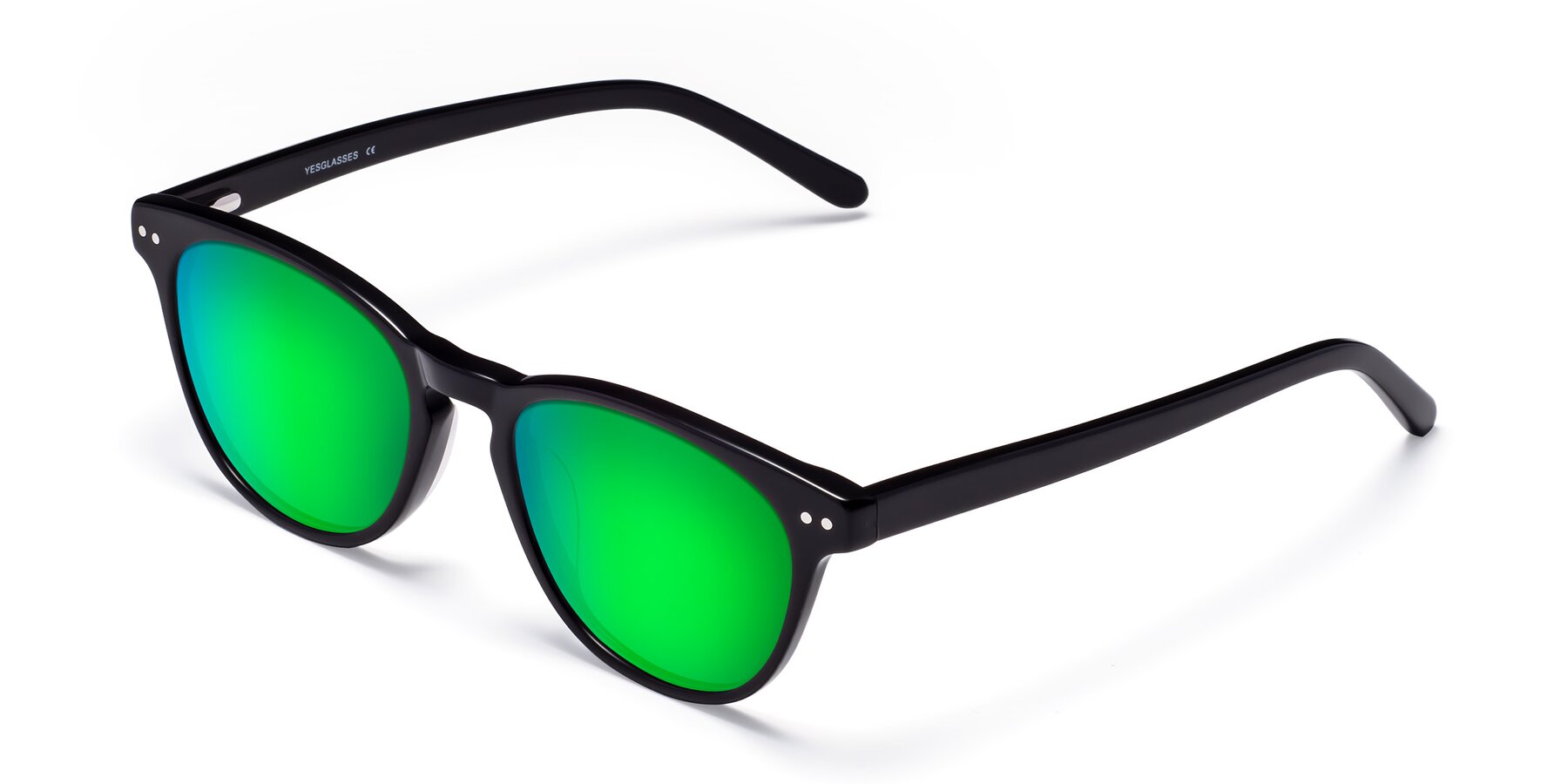 Angle of Blaze in Black with Green Mirrored Lenses