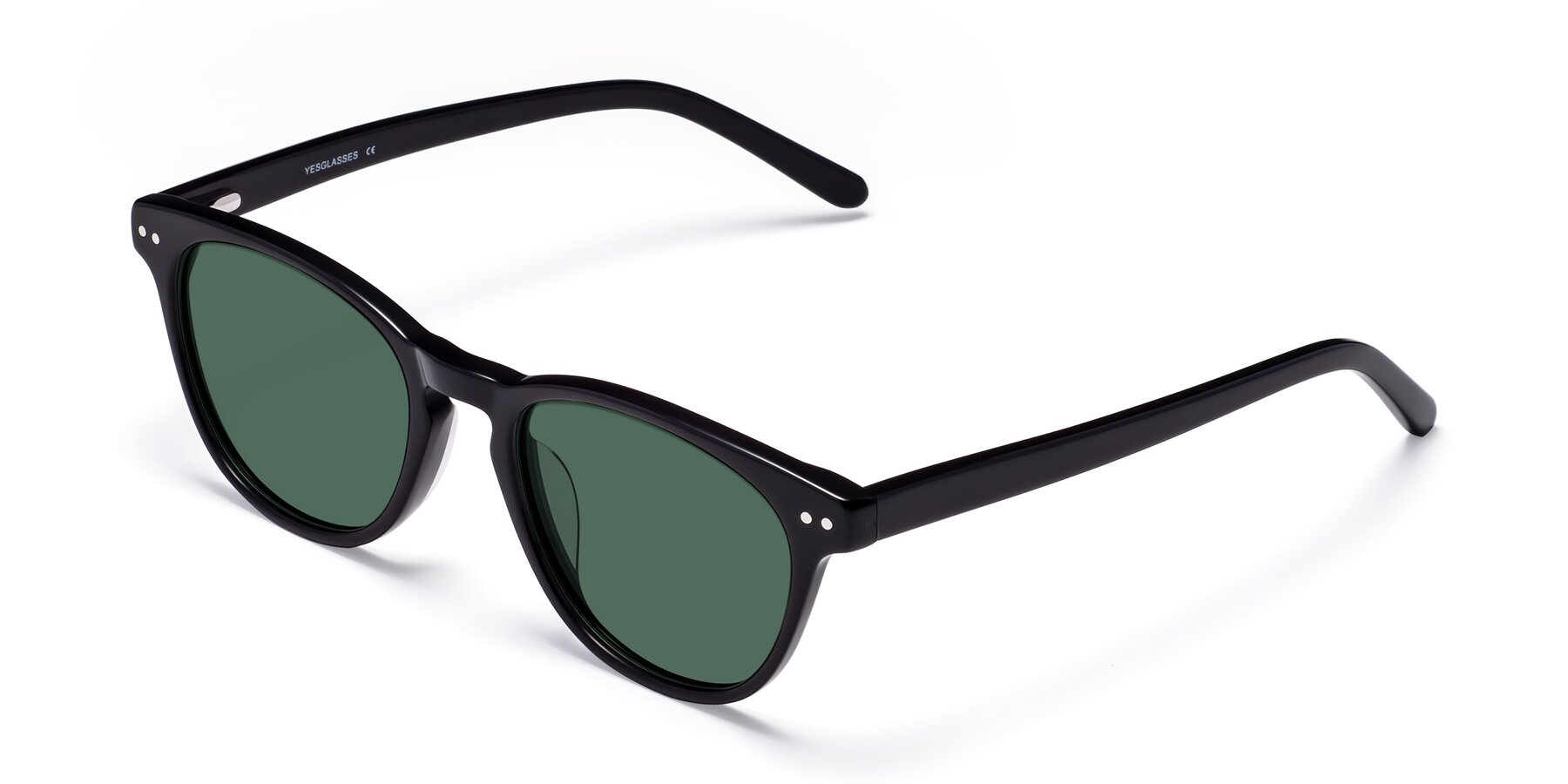 Angle of Blaze in Black with Green Polarized Lenses