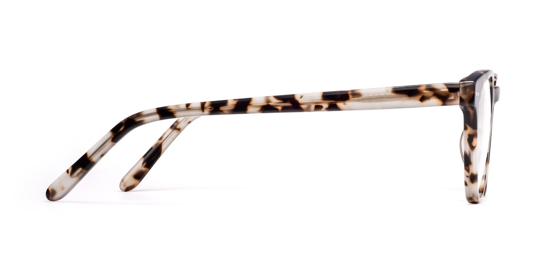 Side of Blaze in Tortoise with Clear Eyeglass Lenses