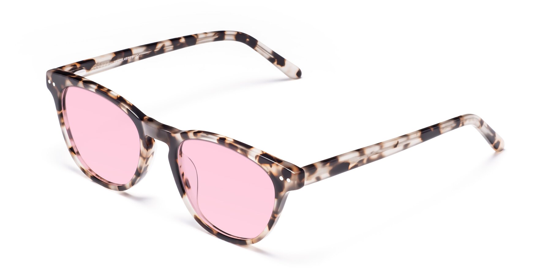 Angle of Blaze in Tortoise with Light Pink Tinted Lenses