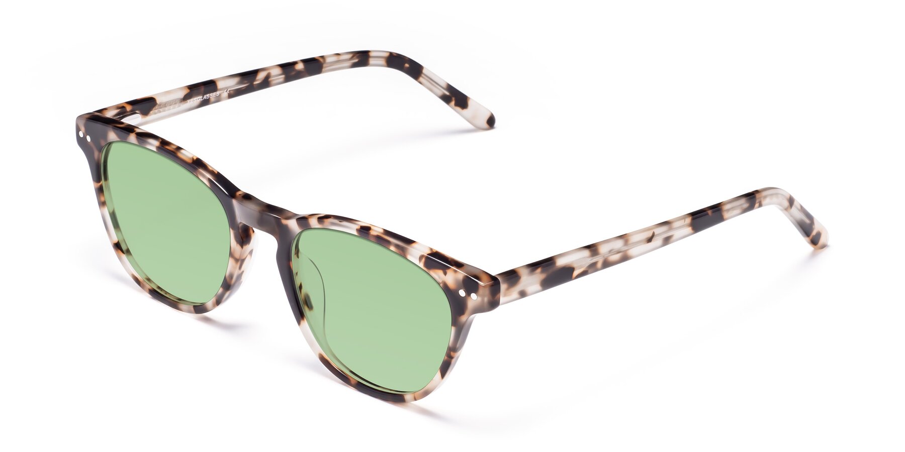 Angle of Blaze in Tortoise with Medium Green Tinted Lenses