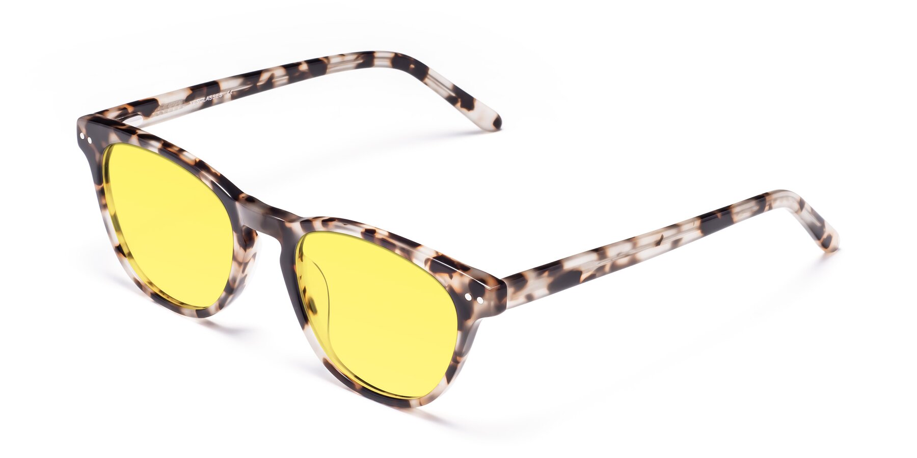 Angle of Blaze in Tortoise with Medium Yellow Tinted Lenses