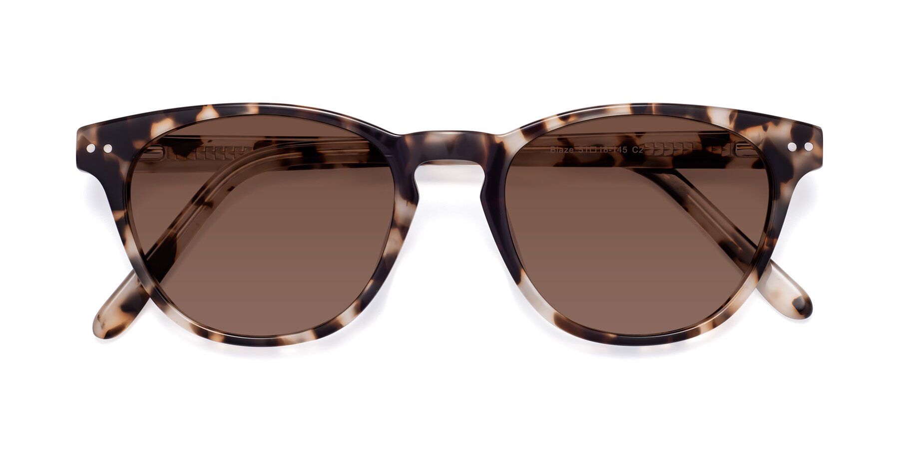 Folded Front of Blaze in Tortoise with Brown Tinted Lenses