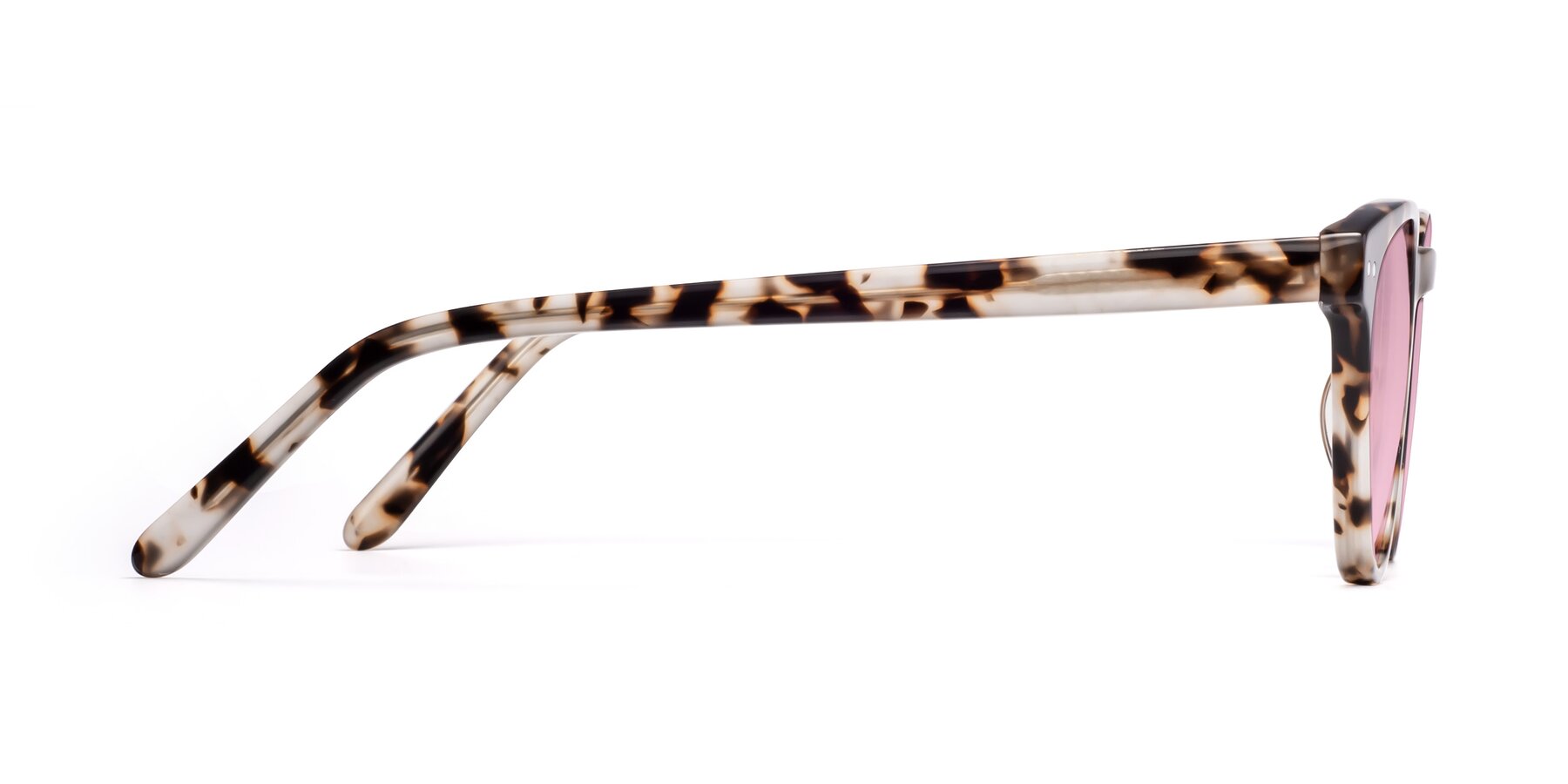 Side of Blaze in Ivory Tortoise with Light Wine Tinted Lenses