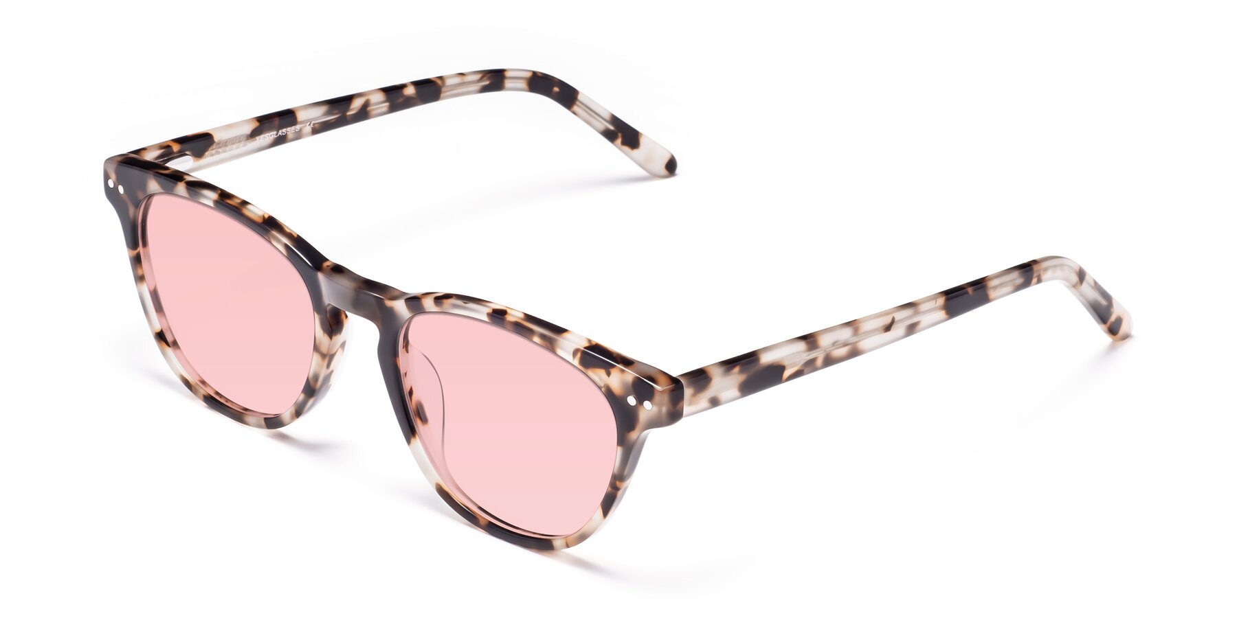 Angle of Blaze in Ivory Tortoise with Light Garnet Tinted Lenses