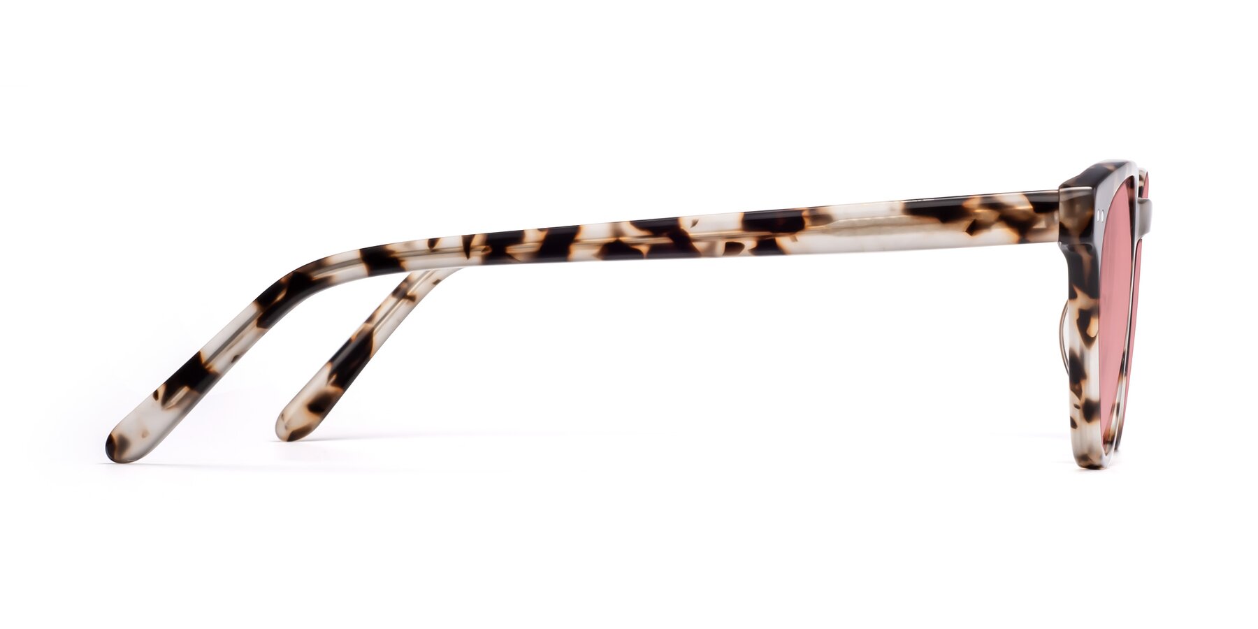 Side of Blaze in Ivory Tortoise with Medium Garnet Tinted Lenses