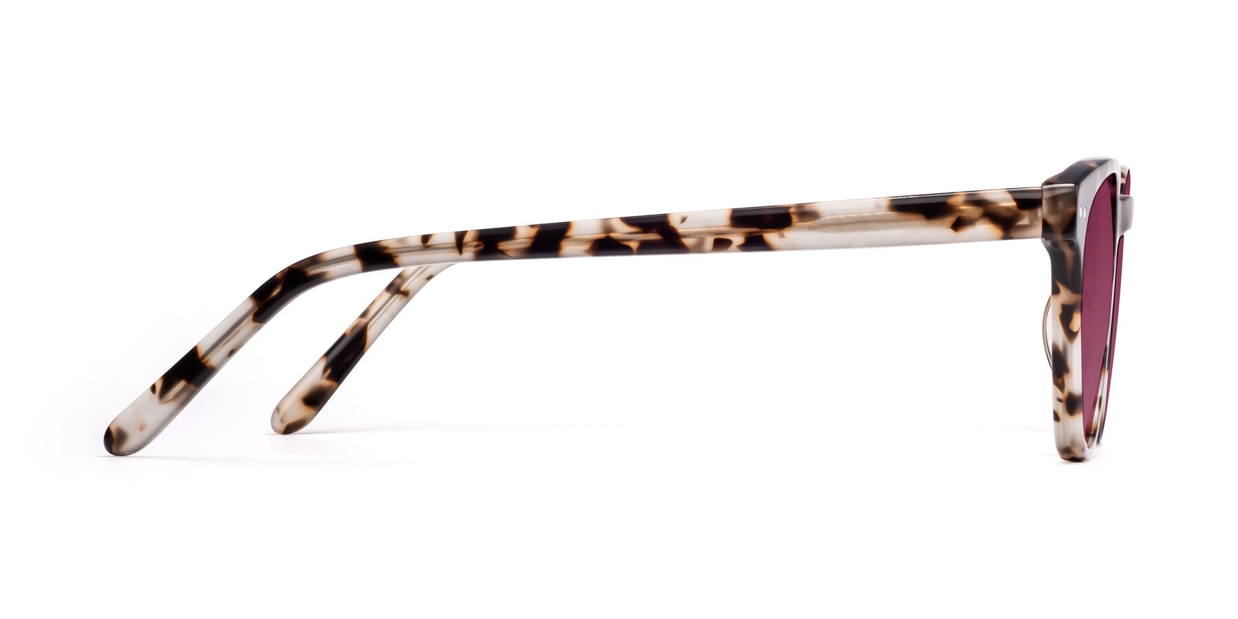 Side of Blaze in Ivory Tortoise with Wine Tinted Lenses