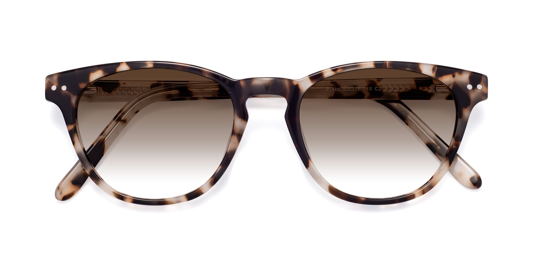 Folded Front of Blaze in Tortoise with Brown Gradient Lenses