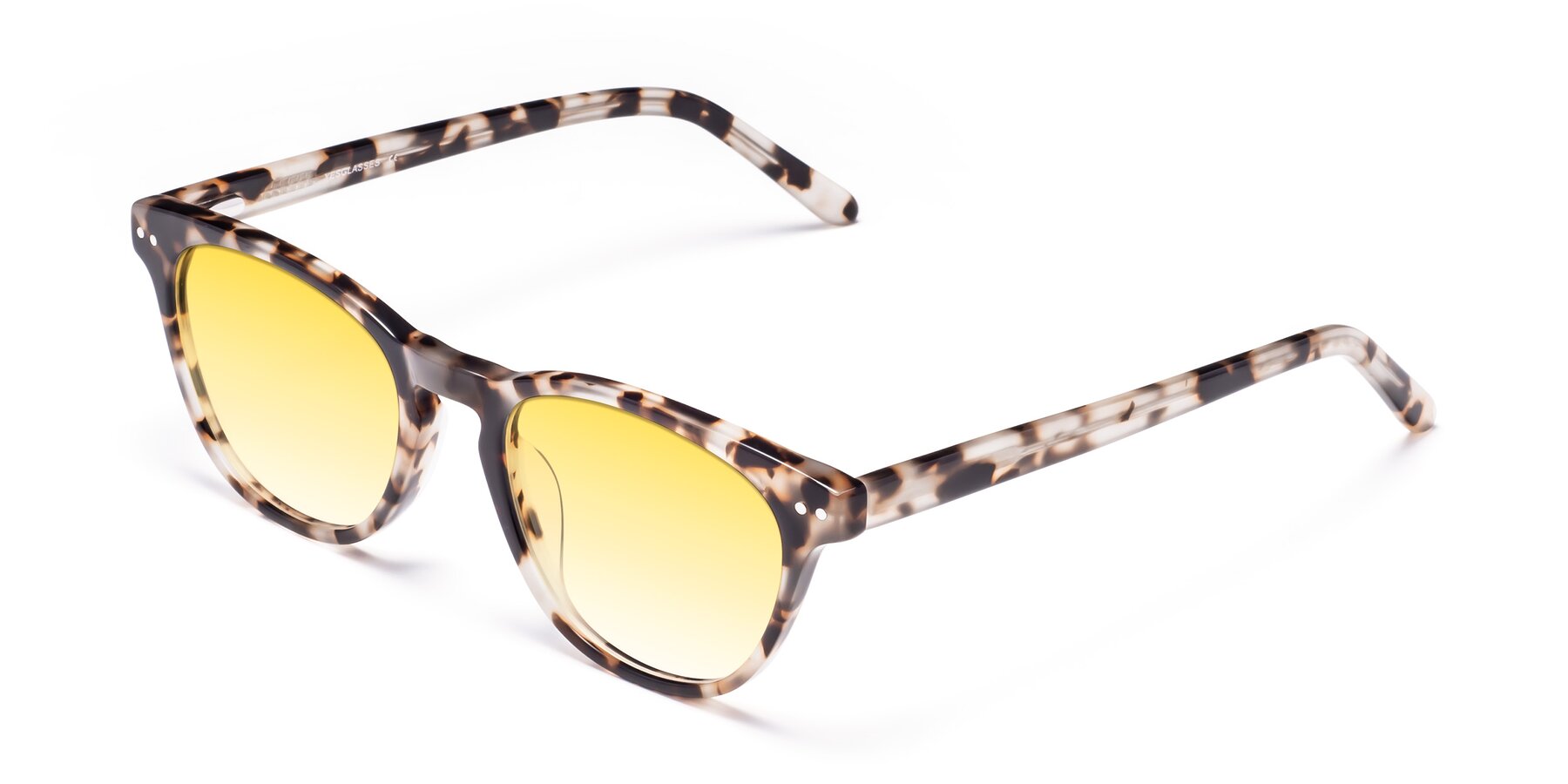 Angle of Blaze in Ivory Tortoise with Yellow Gradient Lenses