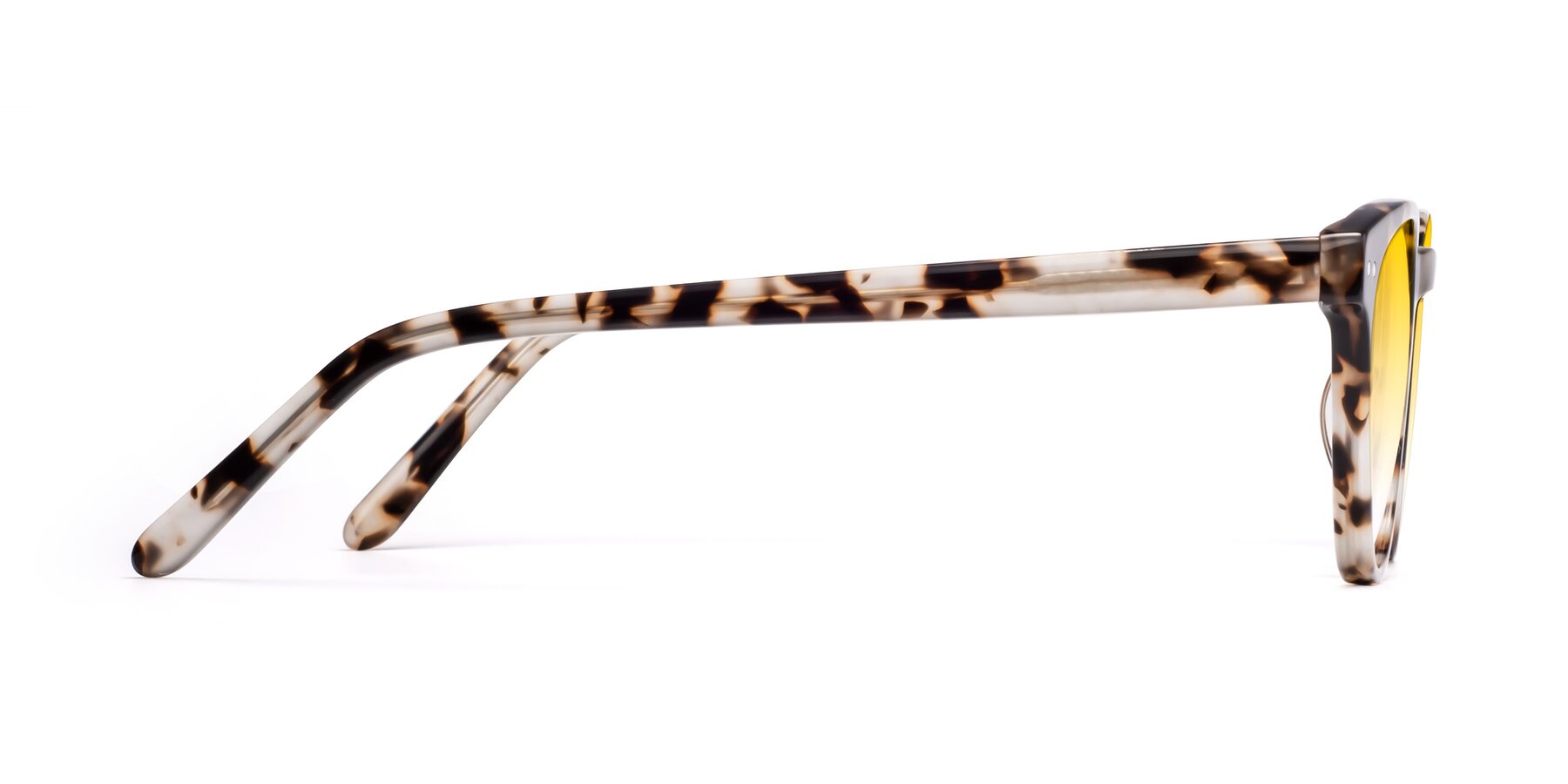 Side of Blaze in Ivory Tortoise with Yellow Gradient Lenses