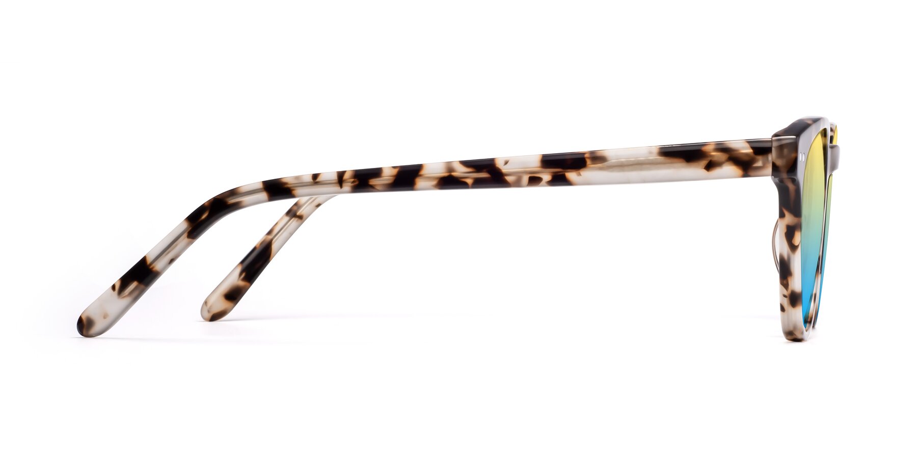 Side of Blaze in Tortoise with Yellow / Blue Gradient Lenses