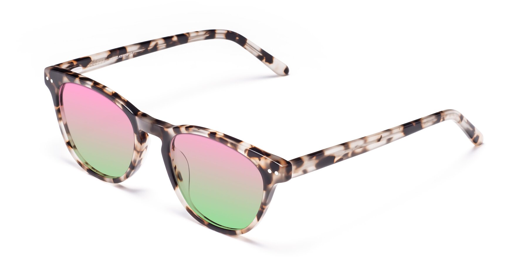 Angle of Blaze in Tortoise with Pink / Green Gradient Lenses