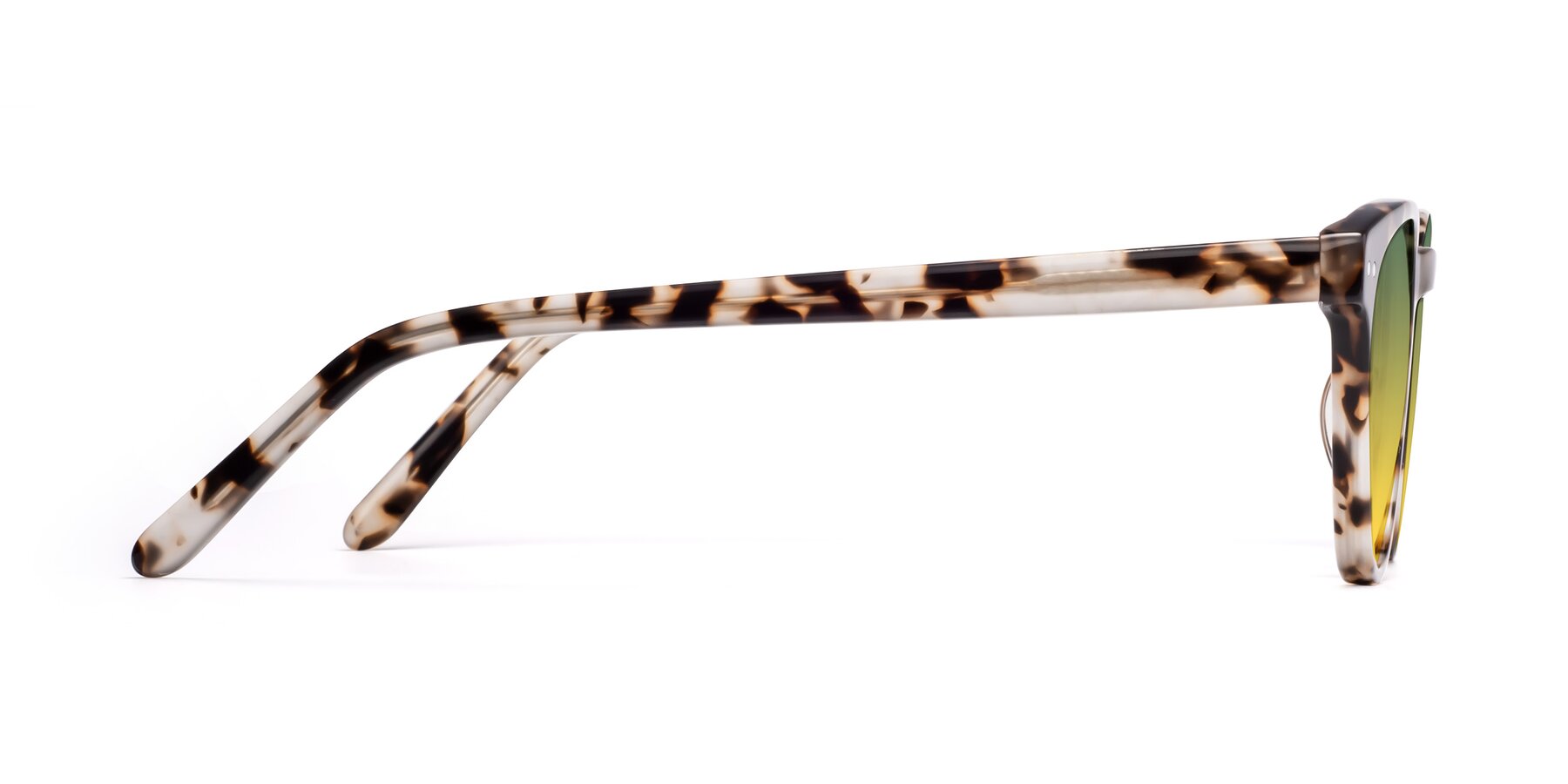 Side of Blaze in Tortoise with Green / Yellow Gradient Lenses