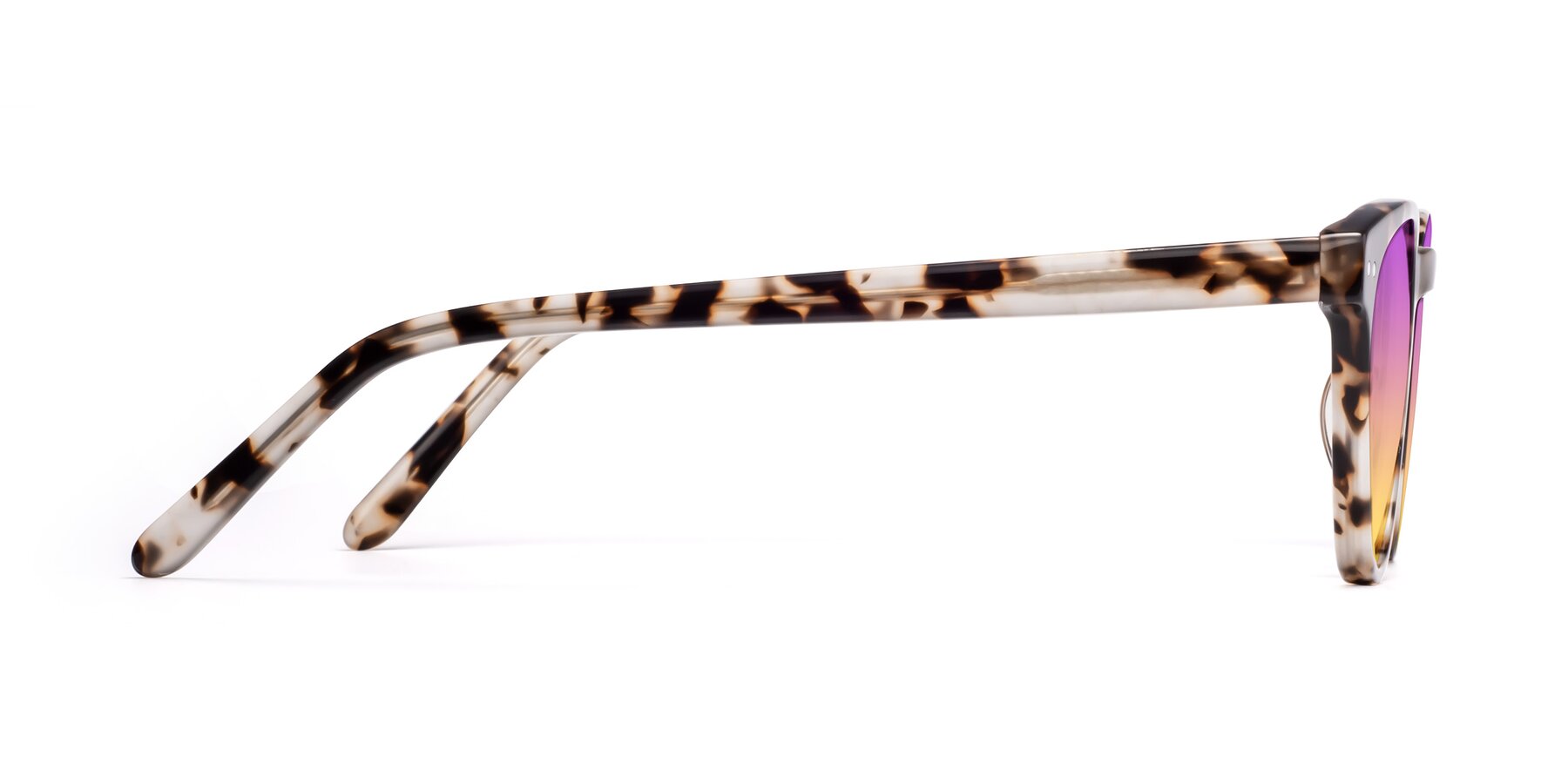 Side of Blaze in Tortoise with Purple / Yellow Gradient Lenses