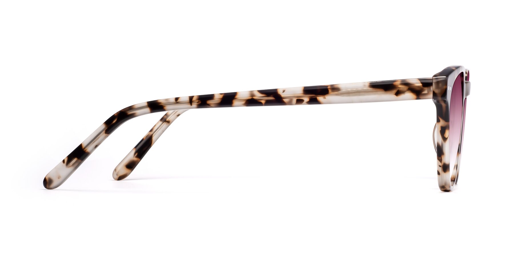 Side of Blaze in Ivory Tortoise with Wine Gradient Lenses