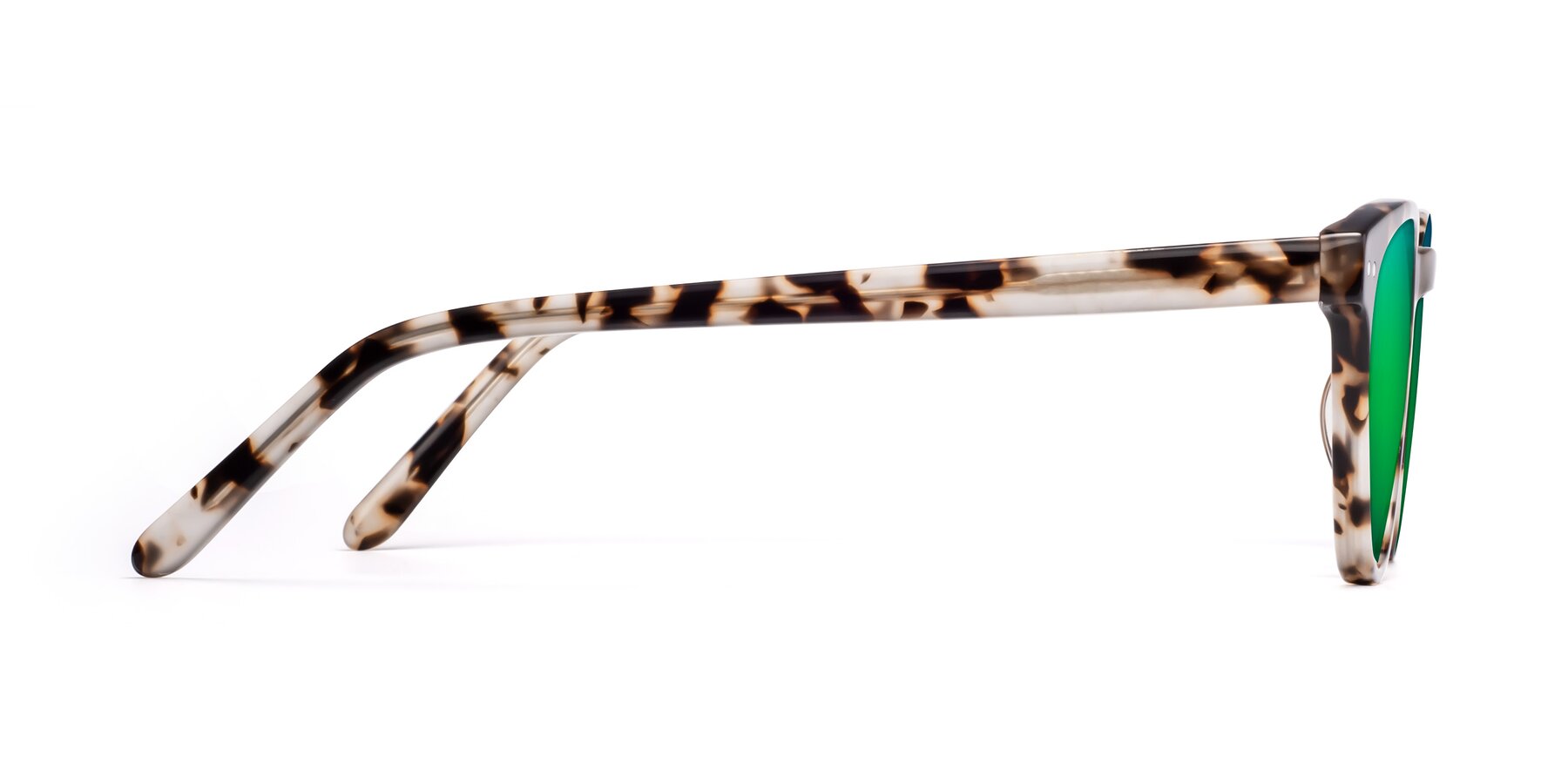 Side of Blaze in Tortoise with Green Mirrored Lenses