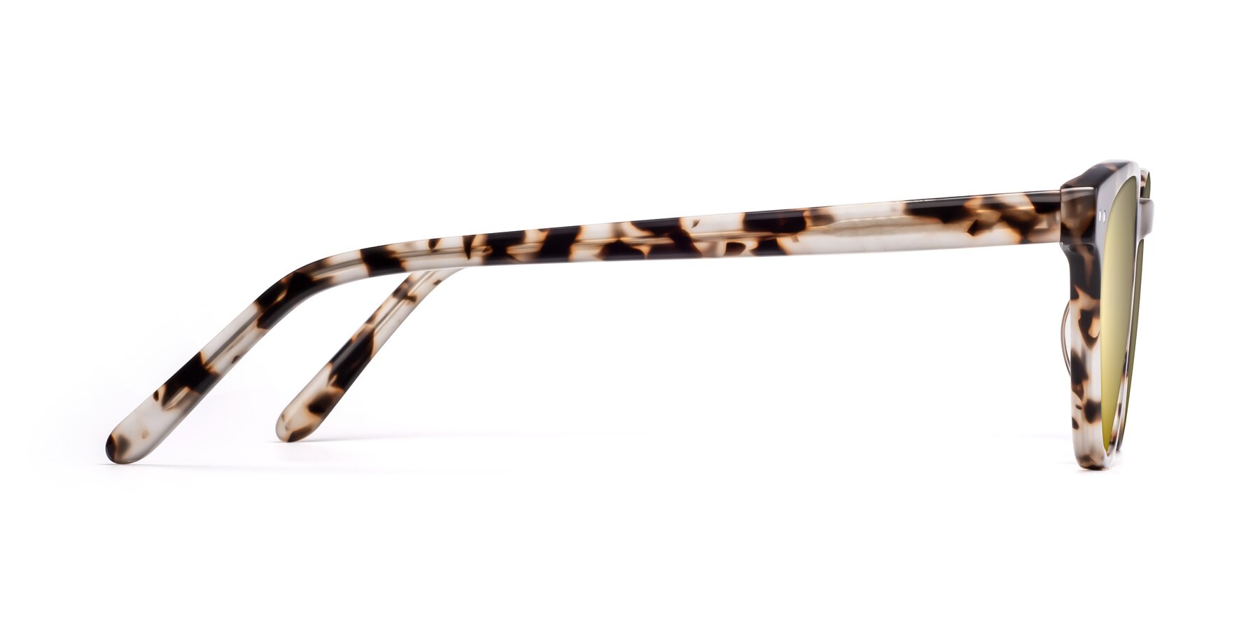 Side of Blaze in Tortoise with Gold Mirrored Lenses